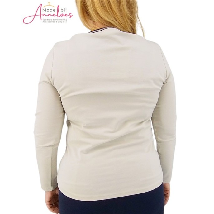 Barbara Lebek shirt 35100052 opdruk Kit blauw